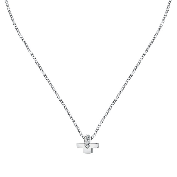 Trussardi ladies necklace T-LOGO PEND silver size 40+5CM