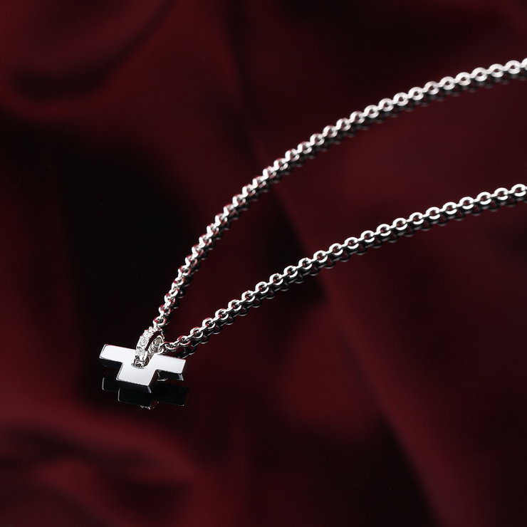 Trussardi ladies necklace T-LOGO PEND silver size 40+5CM