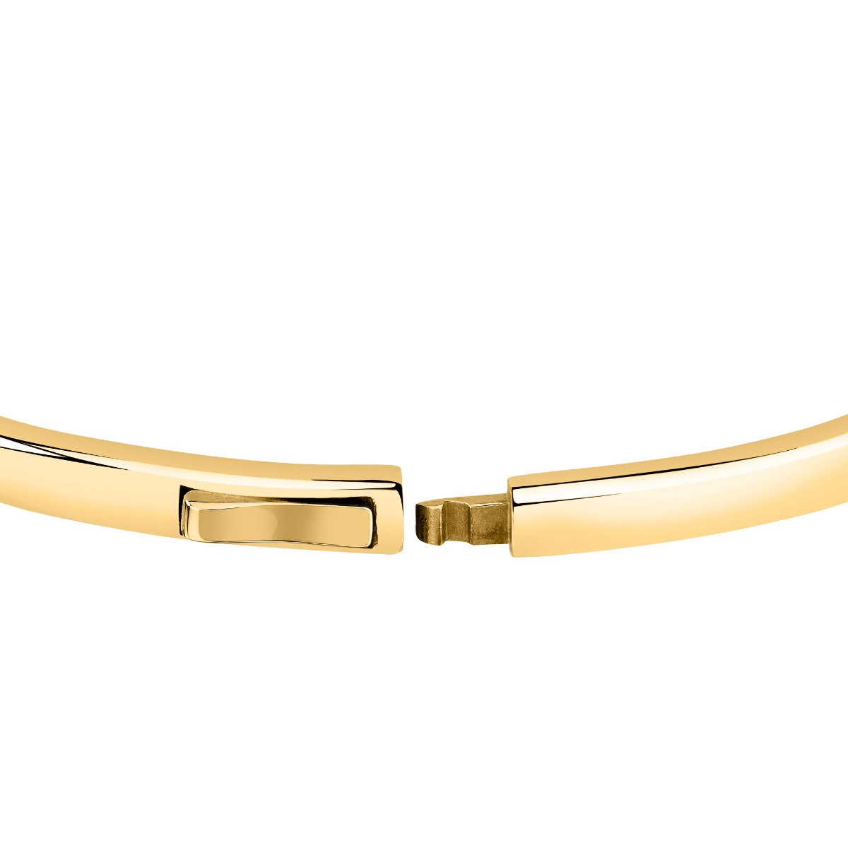 Trussardi ladies bangle T-LOGO gold with crystal size 60+50MM