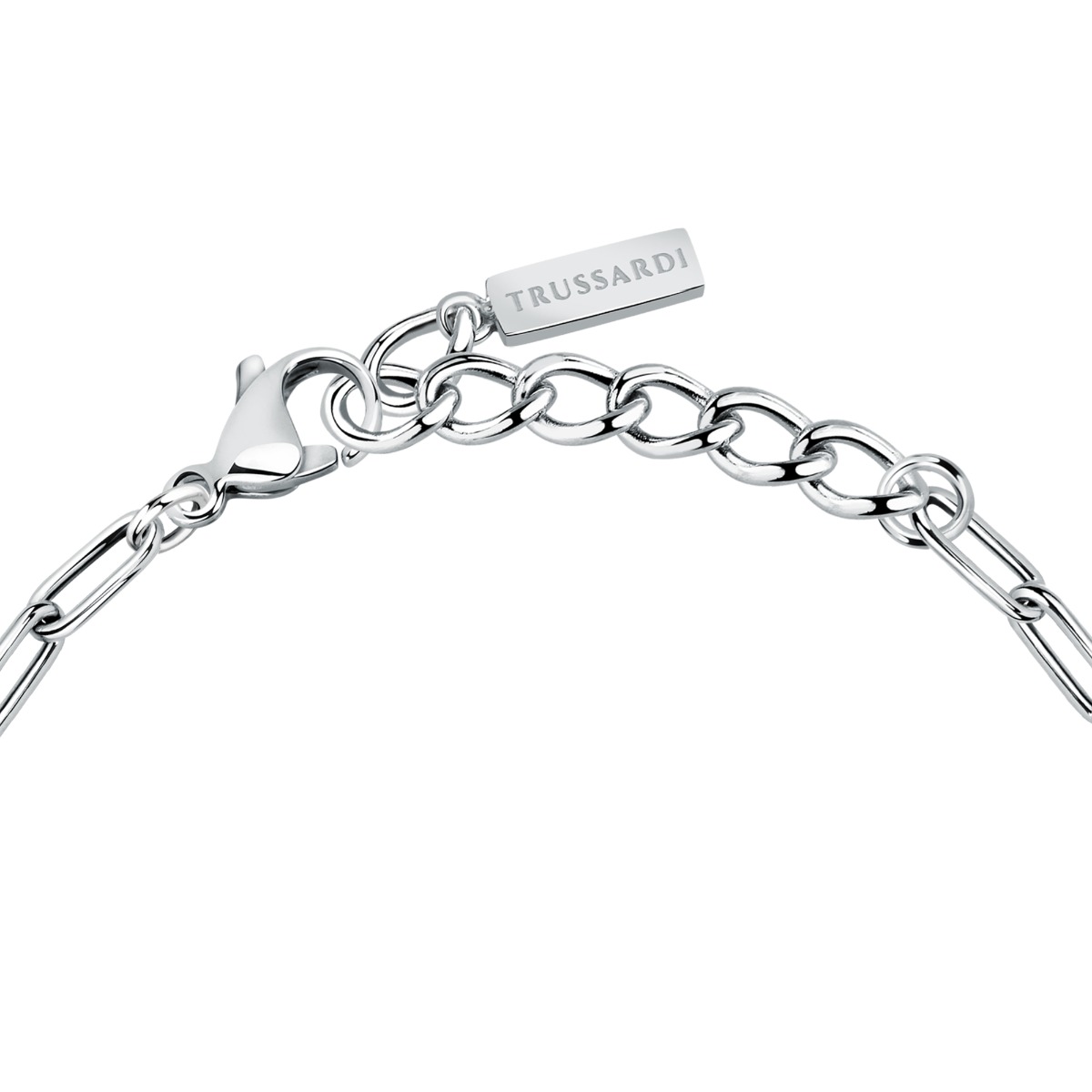 Trussardi T-LOGO bracelet stainless steel silver size 16+3CM