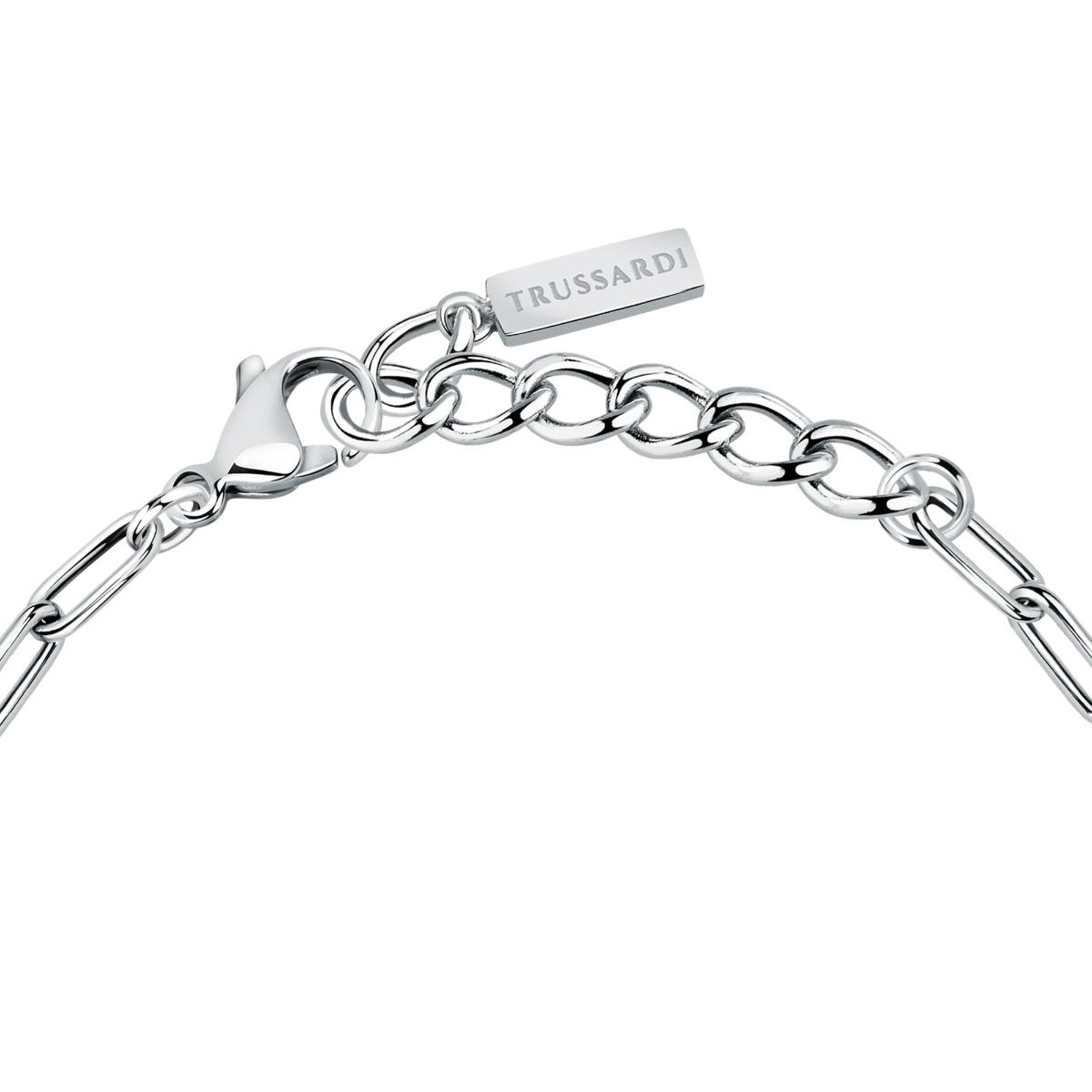Trussardi T-LOGO bracelet stainless steel silver size 16+3CM