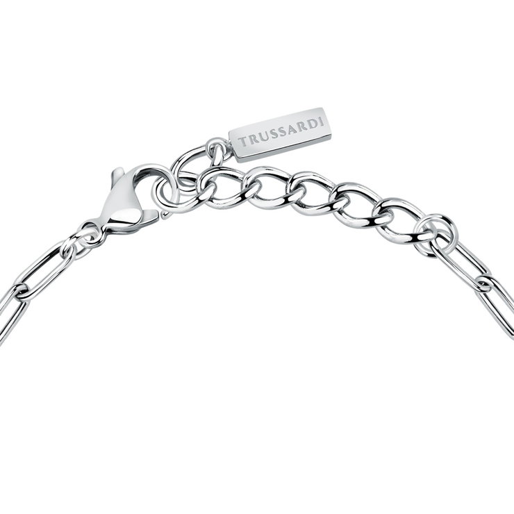 Trussardi T-LOGO bracelet stainless steel silver size 16+3CM
