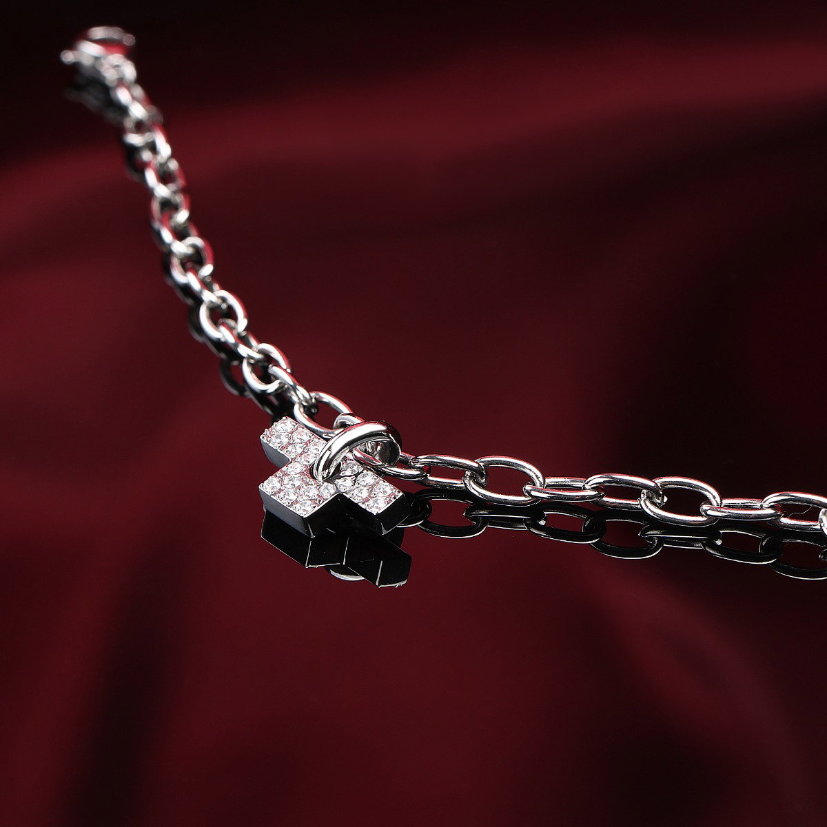 Trussardi T-LOGO bracelet stainless steel silver size 16+3CM