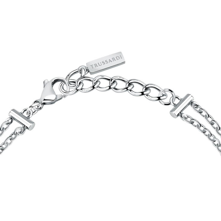 Trussardi T-LOGO bracelet steel silver and gold size 16+3CM