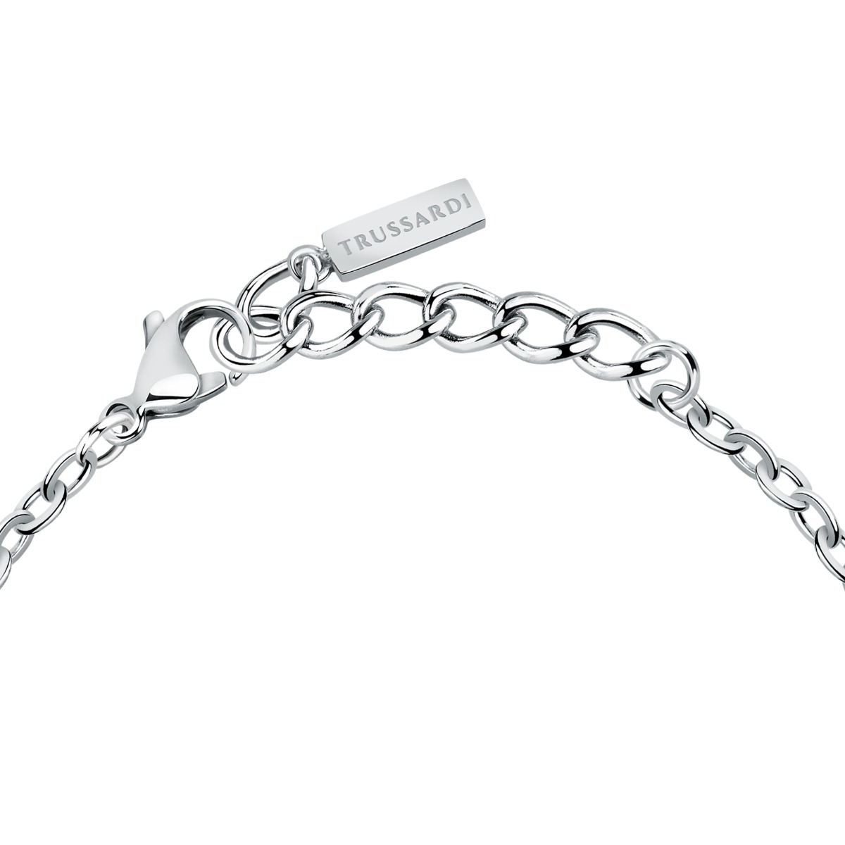 Trussardi T-LOGO Element bracelet silver , Crystal size 16+3CM