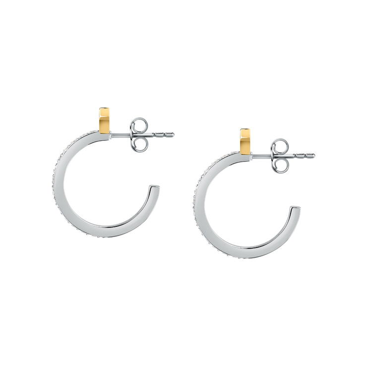 Trussardi T-LOGO women earring steel silver size 20MM