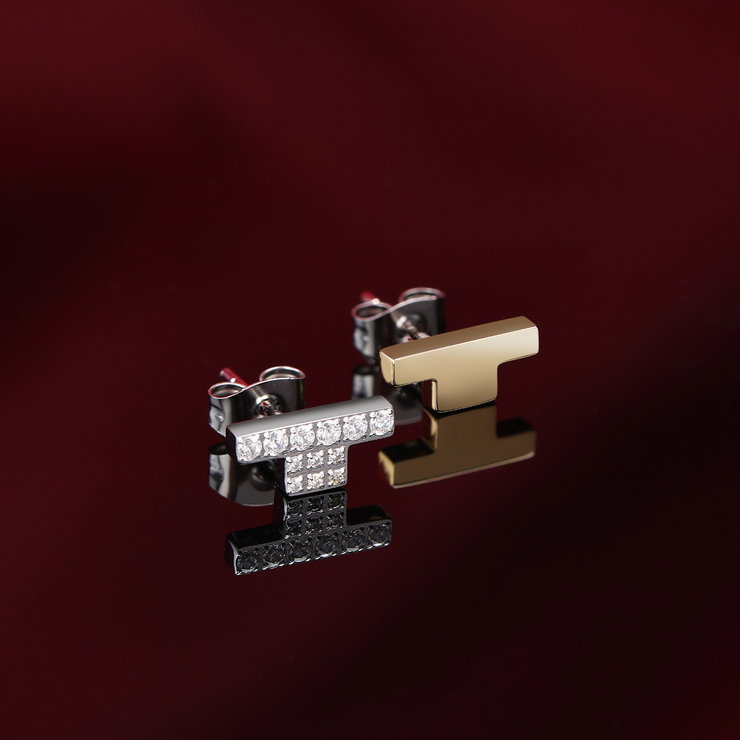 Trussardi T-LOGO women earring silver with gold size 11MM