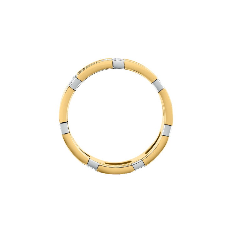 Trussardi T-LOGO women ring steel gold with crystal size 12