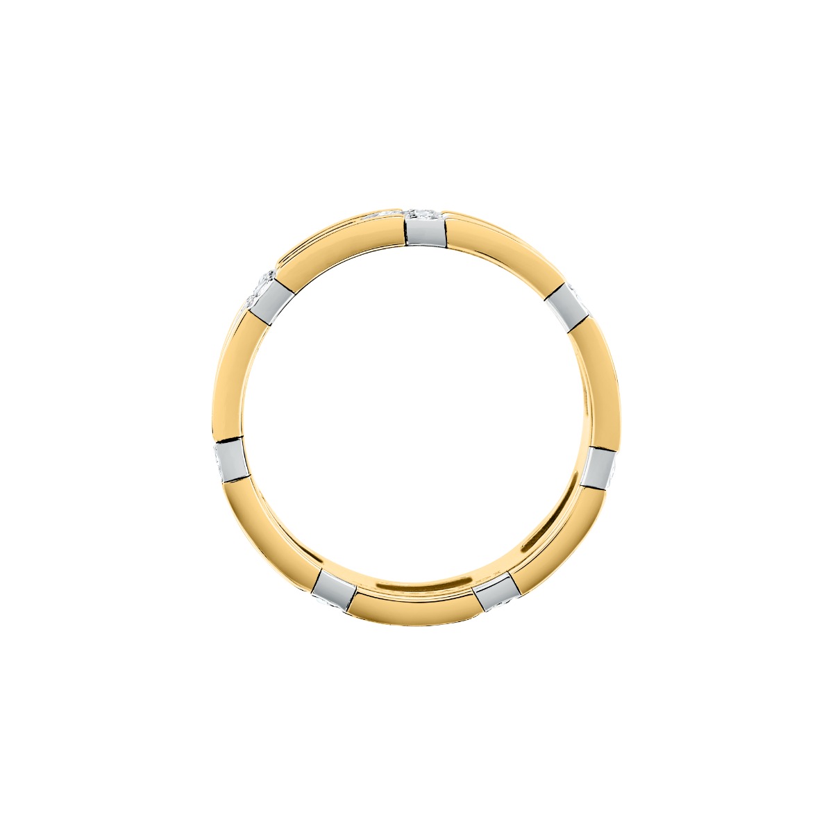 Trussardi T-LOGO women ring steel gold with crystal size 18