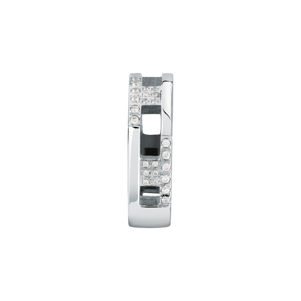 Trussardi T-LOGO women ring steel silver with crystal size 12