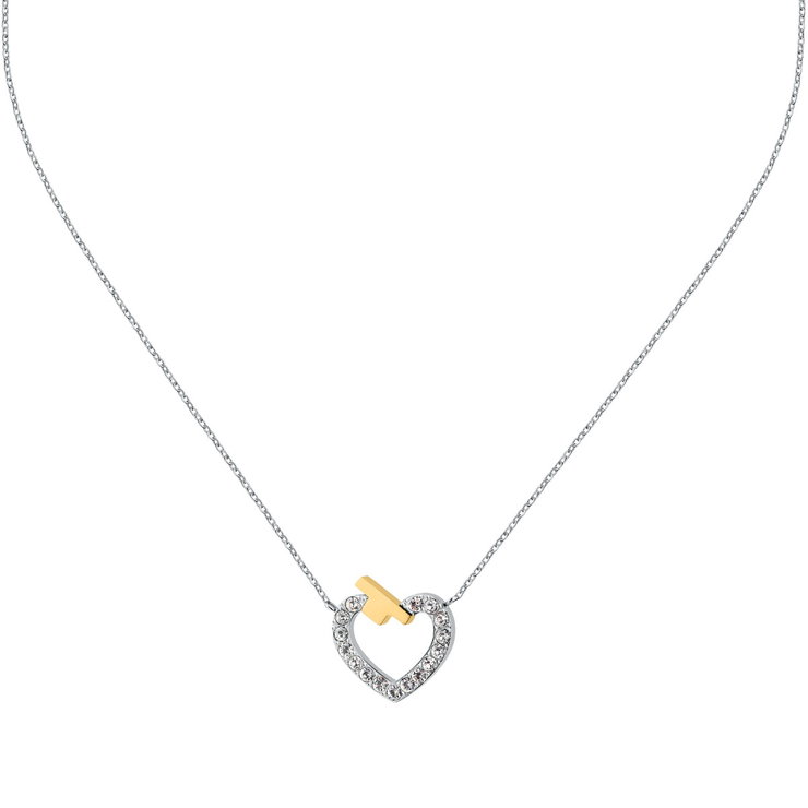 Trussardi T-LOGO ladies necklace steel silver size 40+5CM