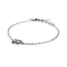 Trussardi T-LOGO ladies bracelet with blue crystal size 16+3CM