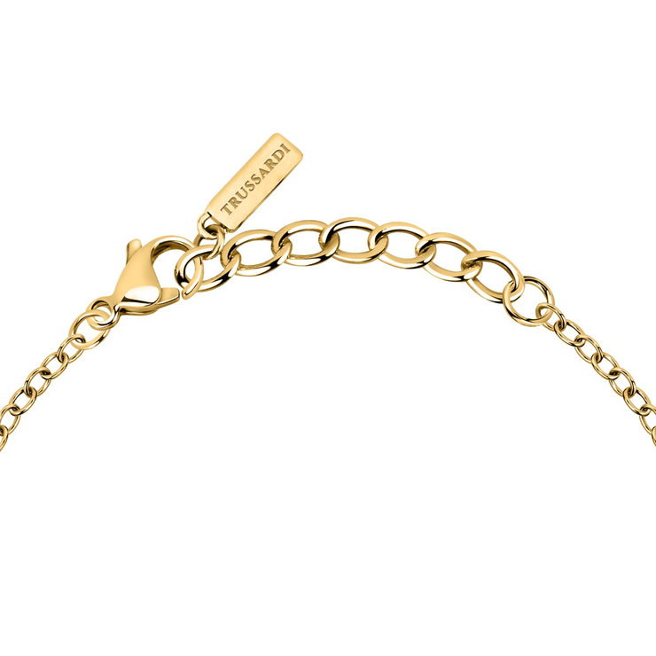 Trussardi T-LOGO ladies bracelet with green crystal size 16+3CM