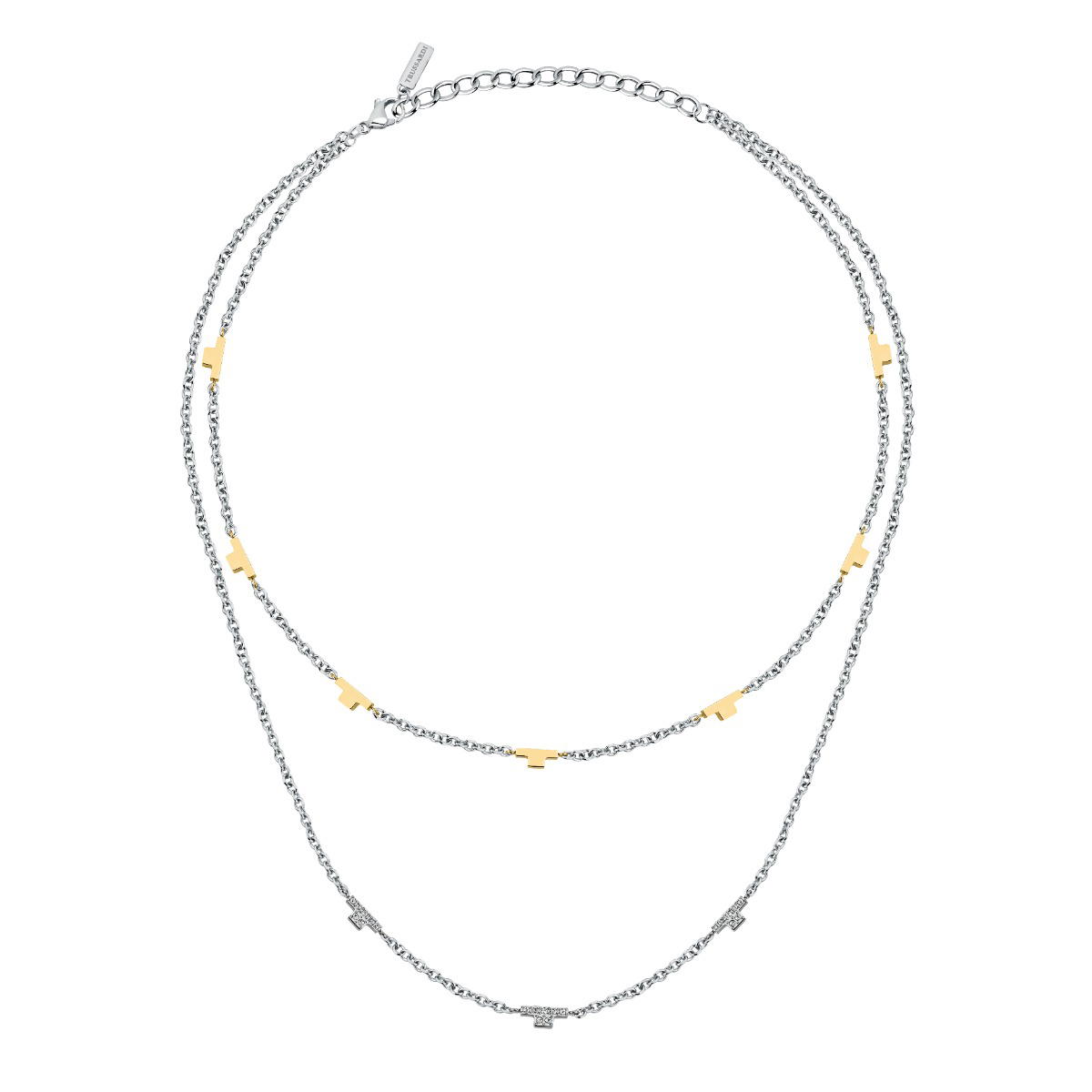 Trussardi T-LOGO ladies necklace silver , Gold size 40/50+5CM