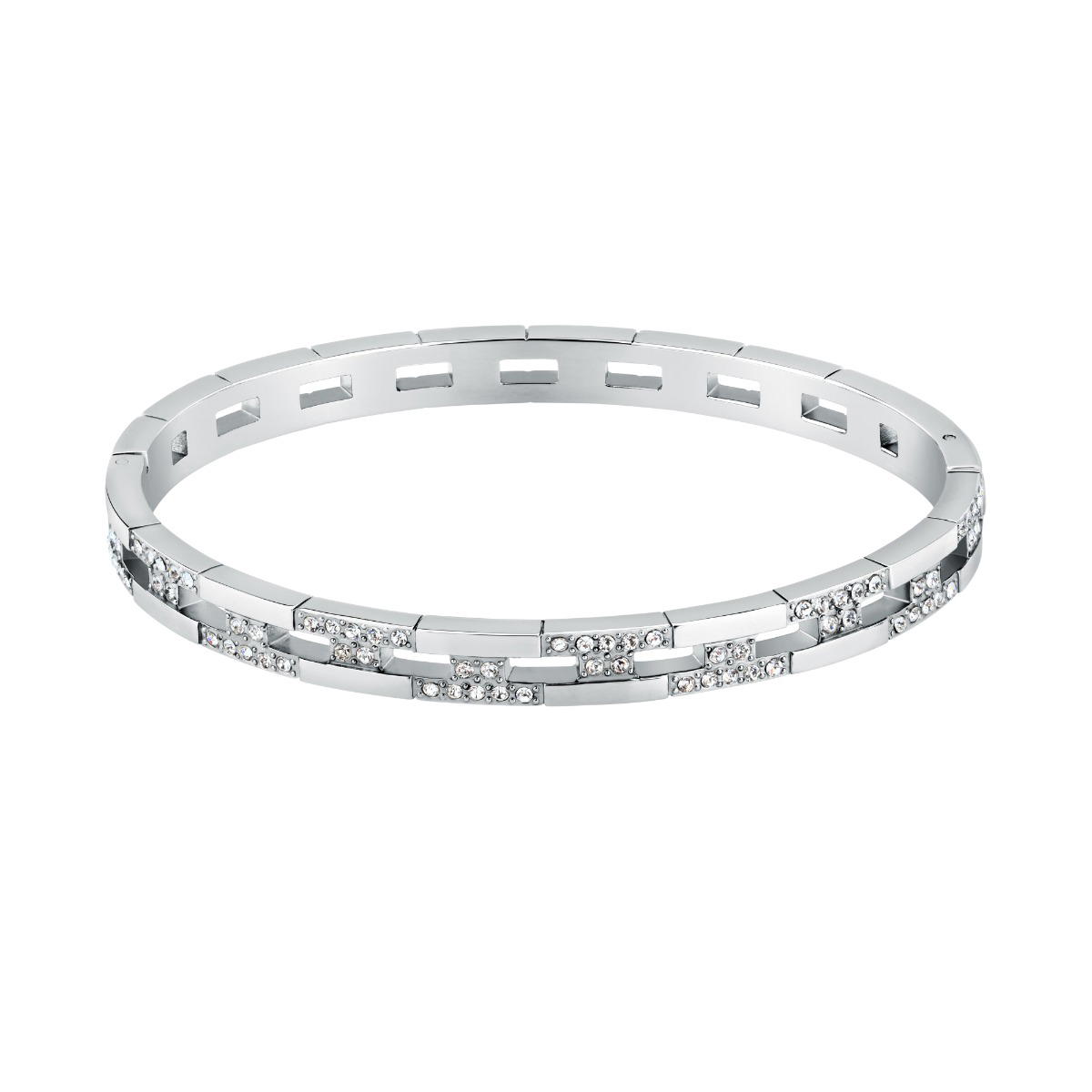 Trussardi T-LOGO Element ladies bangle silver size 60+50MM