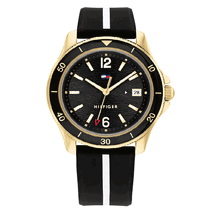 Tommy Hilfiger ladies quartz watch with date black