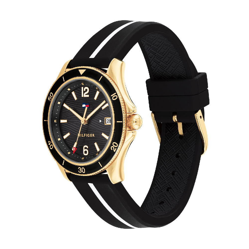 Tommy Hilfiger ladies quartz watch with date black