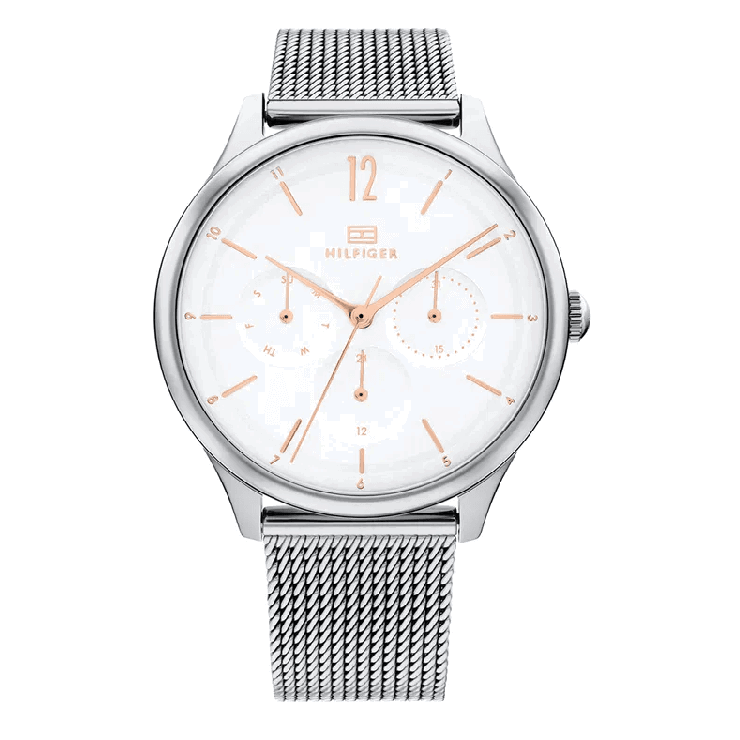 Tommy Hilfiger Ladies quartz watch with day-date silver