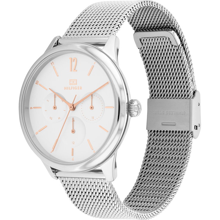 Tommy Hilfiger Ladies quartz watch with day-date silver