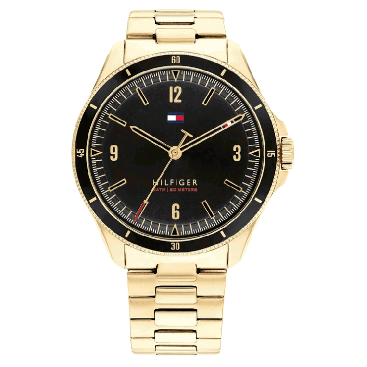 Tommy Hilfiger Steel Gold Gents Quartz Watch 