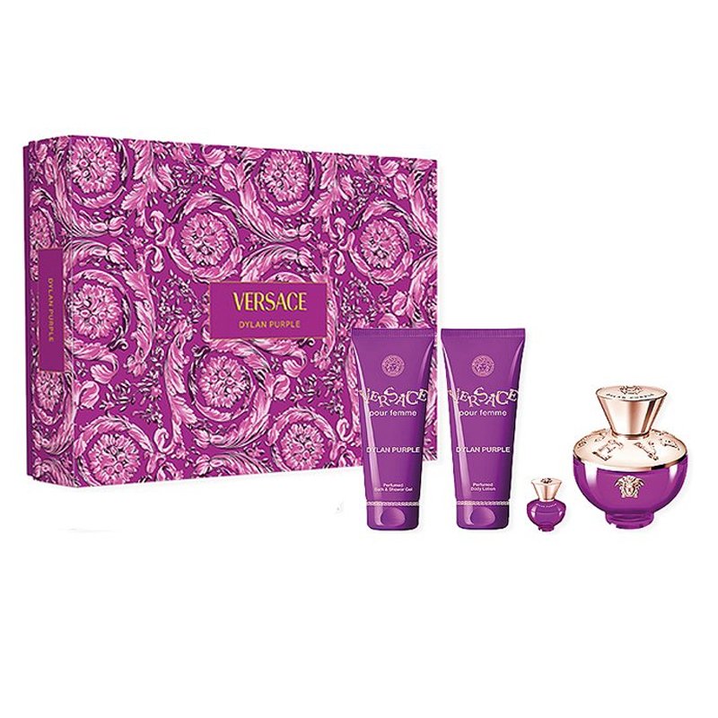 طقم عطر فيرساتشى ديلان بيربل للنساء - أو دو بارفان 100 مل