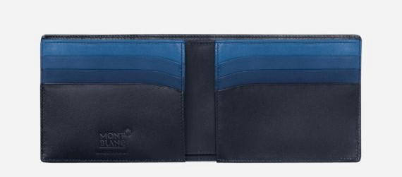 Montblanc Meisterstuck Wallet 6Cc Navy Blue 