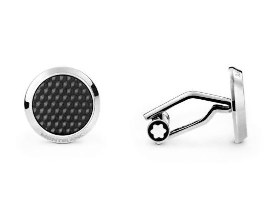 Montblanc Meisterstuck Cufflinks – Steel & Black Resin