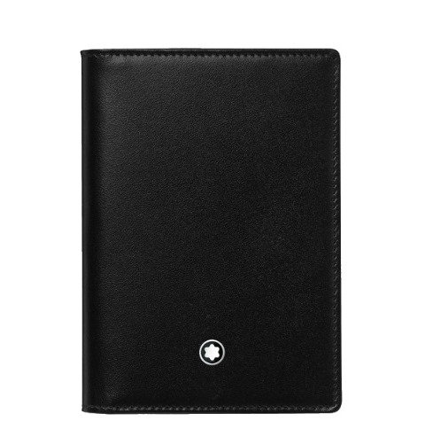 محفظة بطاقات عمل مايسترشتوك مزوّدة بغطاء قلاب من مون بلان