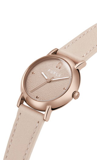 Furla Nude Watch For Women Pink Leather 