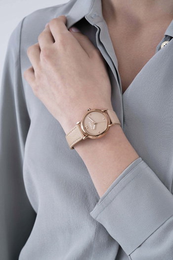 Furla Nude Watch For Women Pink Leather 