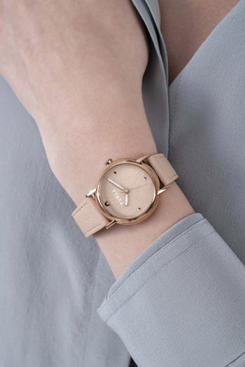Furla Nude Watch For Women Pink Leather 
