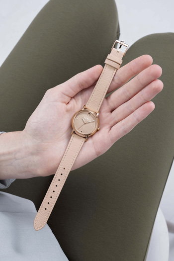 Furla Nude Watch For Women Pink Leather 