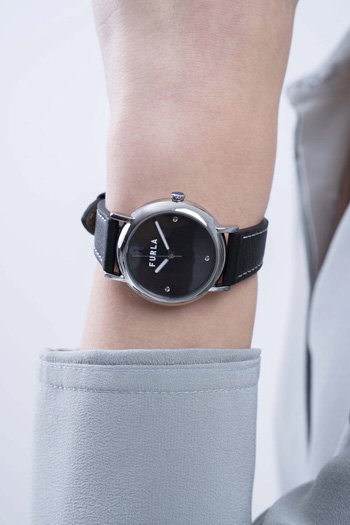 Furla Nude Watch For Women Black Leather