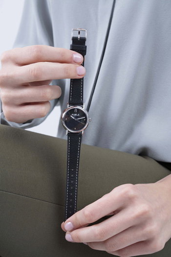Furla Nude Watch For Women Black Leather