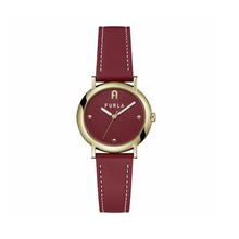 Furla Nude Watch For Women Burgundy Leather 