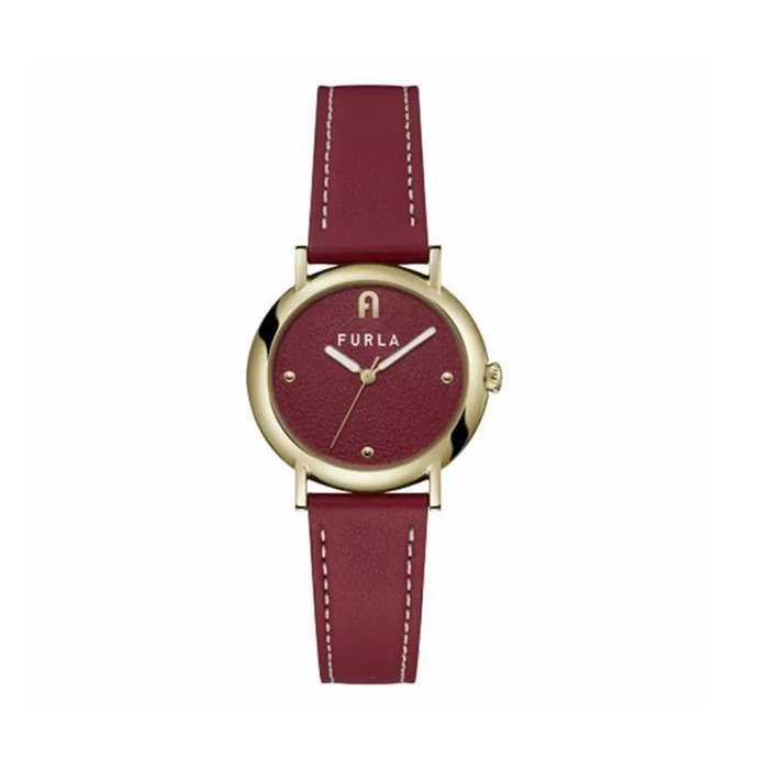 Furla Nude Watch For Women Burgundy Leather