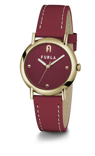Furla Nude Watch For Women Burgundy Leather