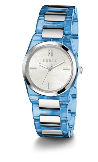 Furla Pvd Watch For Women Steel Silver , Blue