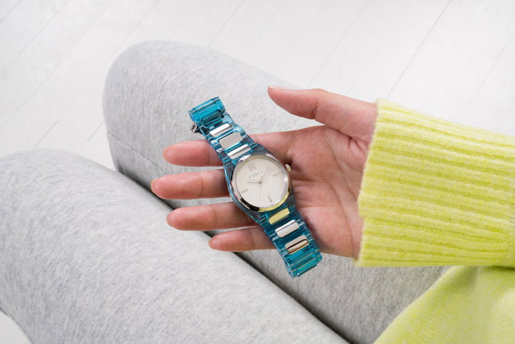 Furla Pvd Watch For Women Steel Silver , Blue