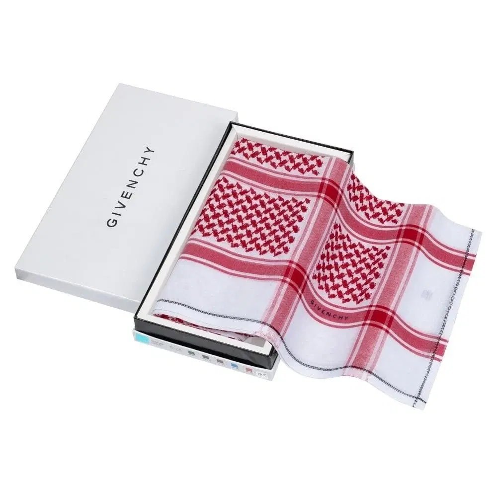 Givenchy Classic Shemagh - LTD Red & White Size 58