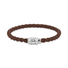 سوار مون بلان متوسط من الجلد الناعم بلون بني 