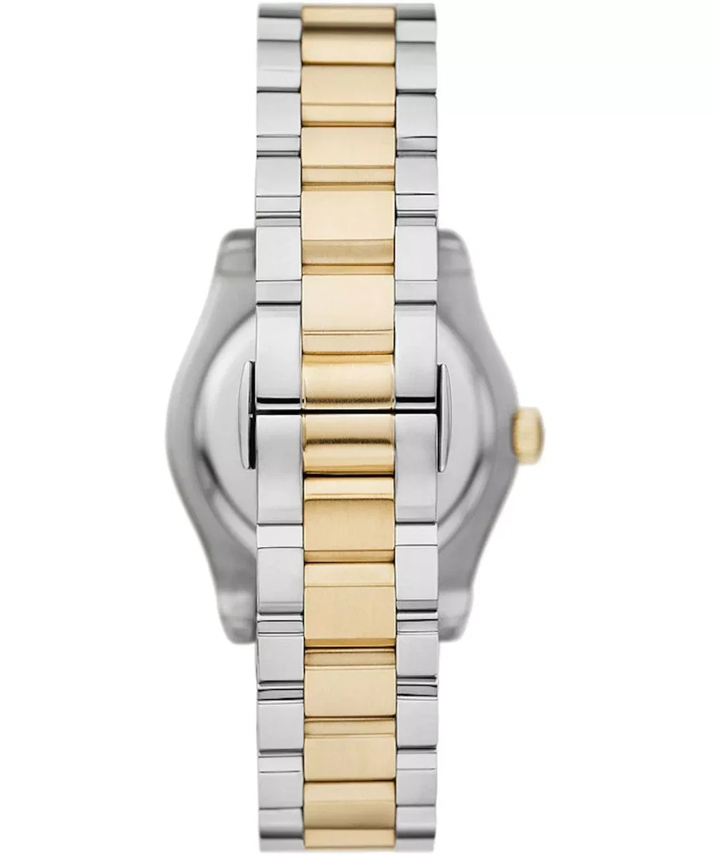 Emporio Armani Ladies Gold Silver Watch