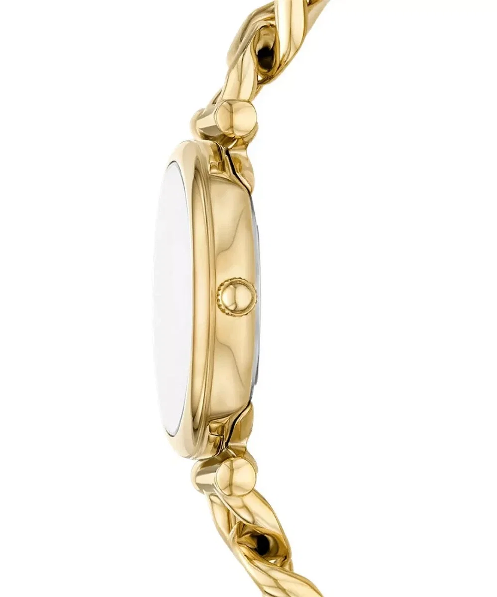 Fossil Carlie Women Gold Tone Steel Watch with Green Dial