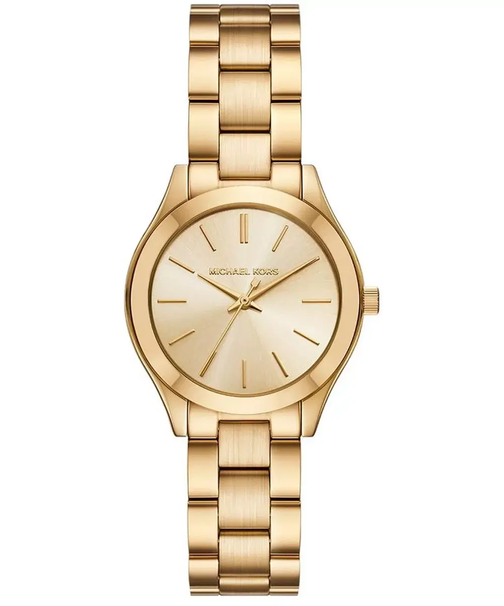Michael Kors Slim Runway Ladies Gold Watch and Jewelry Set