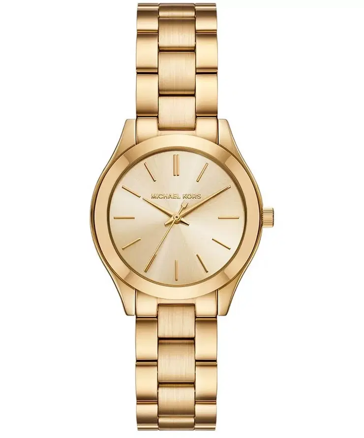 Michael Kors Slim Runway Ladies Gold Watch and Jewelry Set