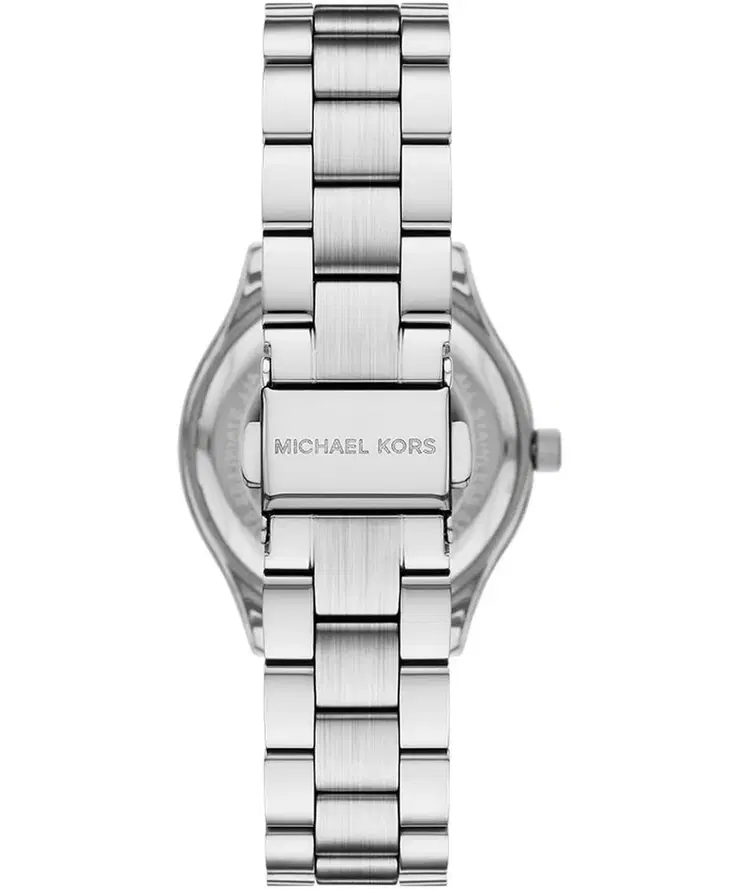 Michael Kors Slim Runway Ladies Silver Watch and Jewelry Set