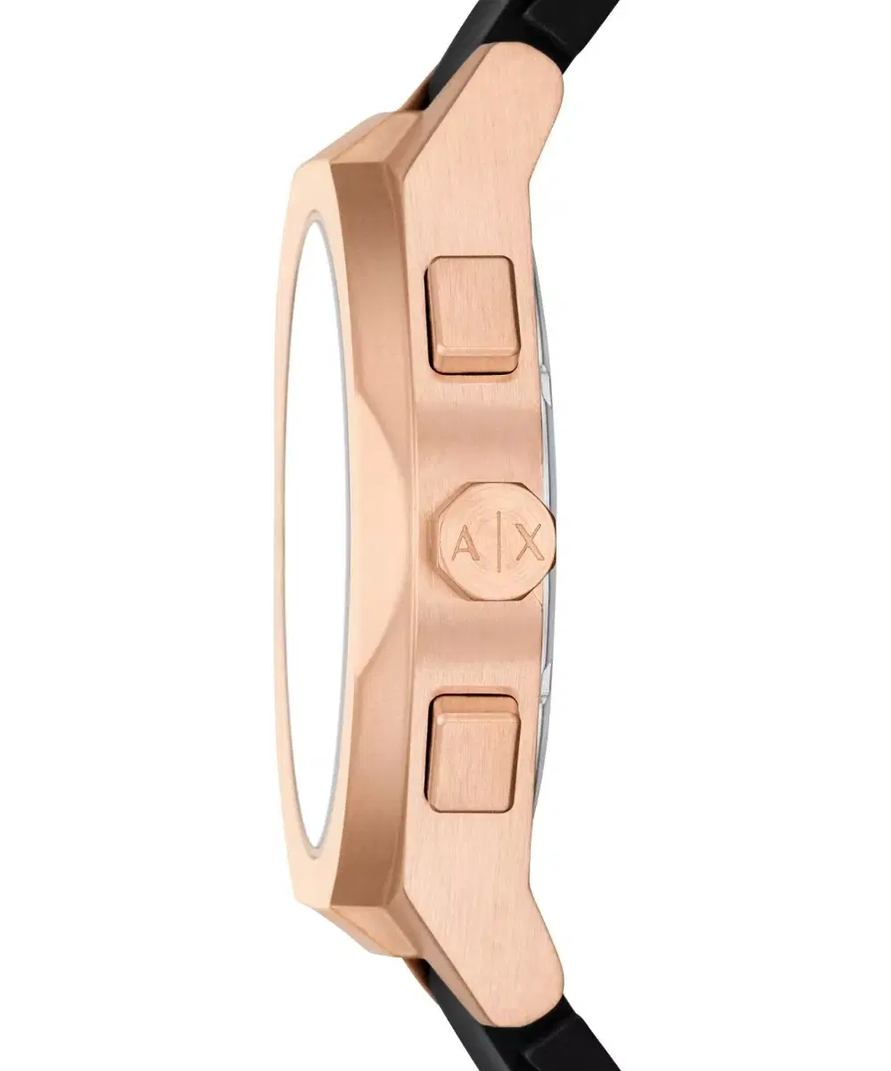 Armani Exchange Sync Chronograph Rose Gold Black Watch