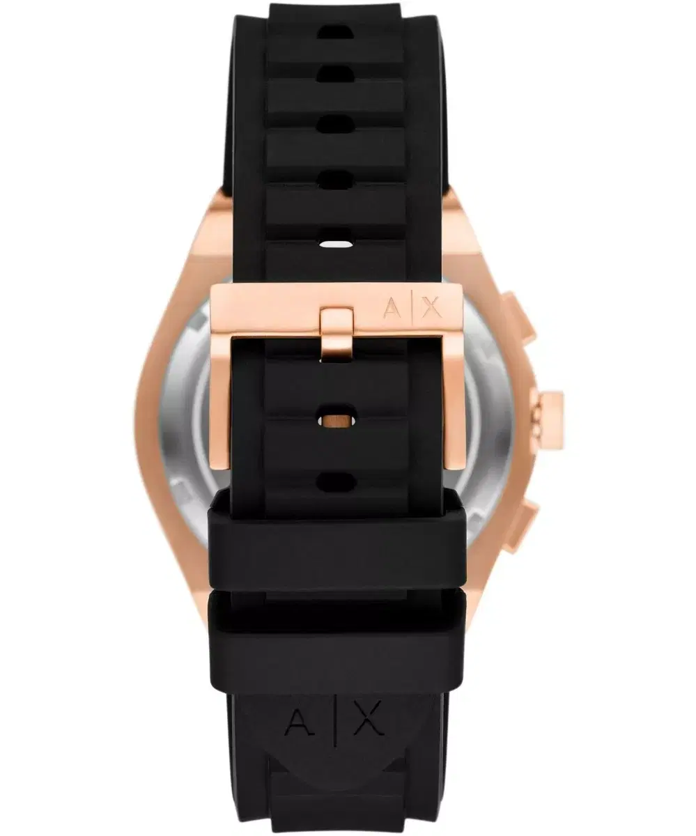 Armani Exchange Sync Chronograph Rose Gold Black Watch