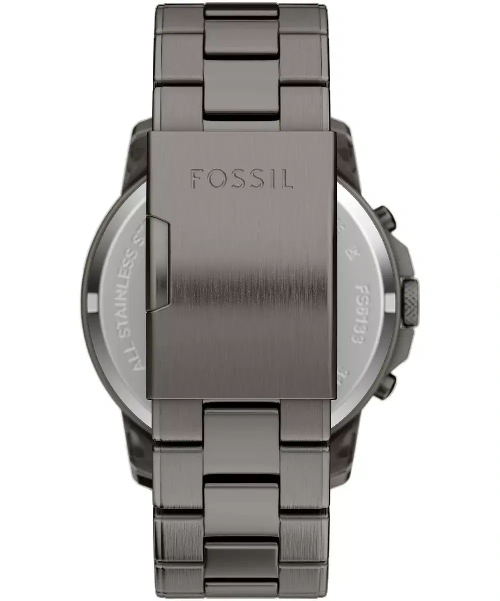 Fossil Grant Men Chronograph Steel Watch Blue Dial