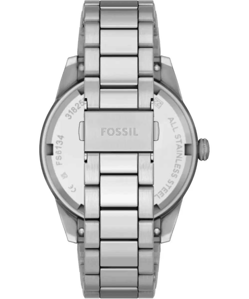 Fossil Pearson Men Stainless Steel Watch Blue Dial